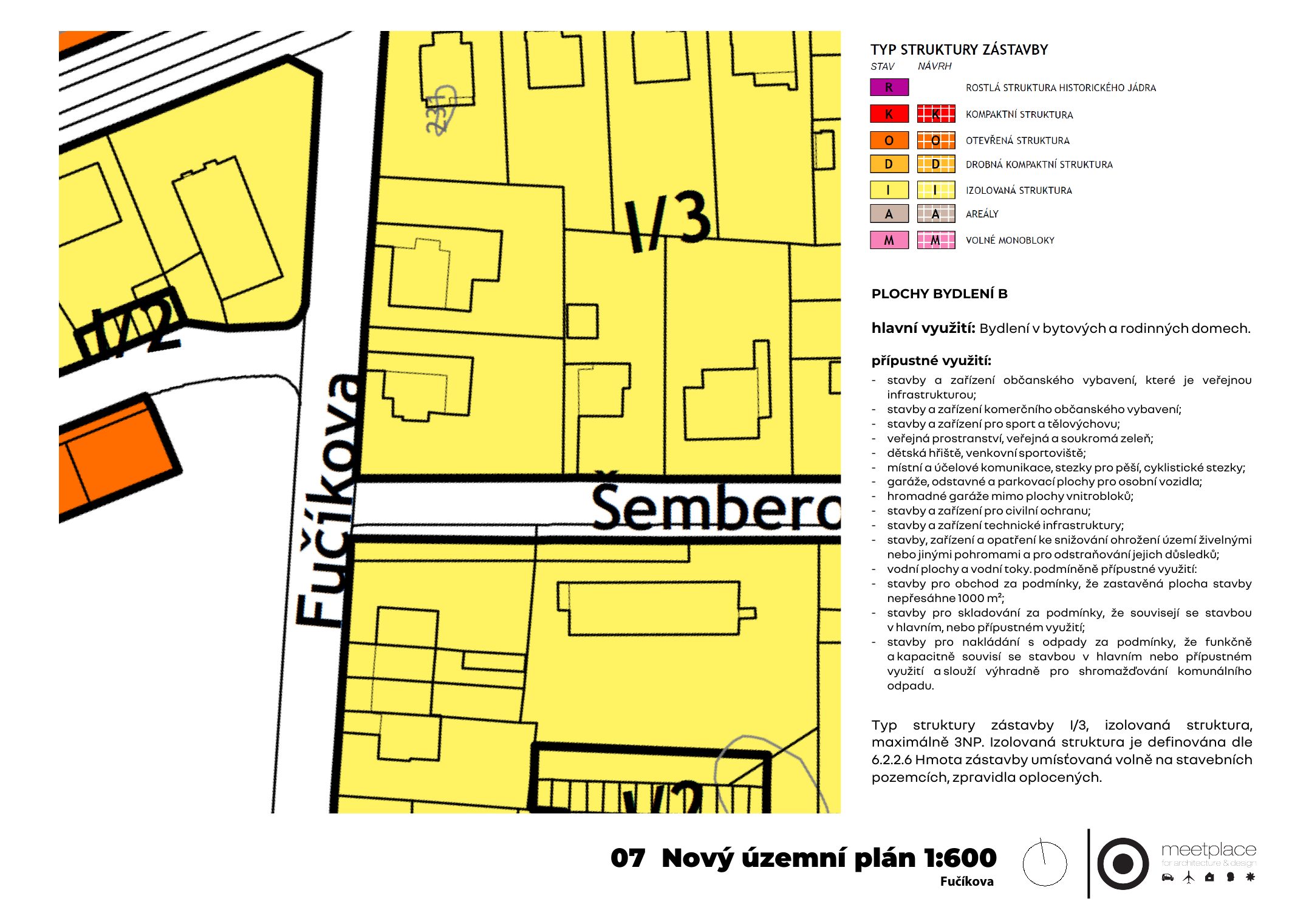 Výřez územního plánu převzatý z architektonické studie 07/2026, str. 07.